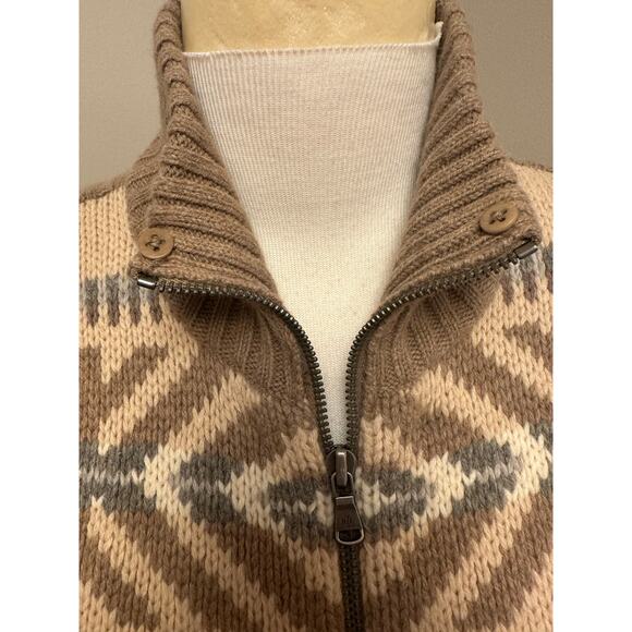 Ralph Lauren Fair Isle Sweater Lambswool/Angora/Cashmere Full Zip Sz XL - Picture 4 of 7